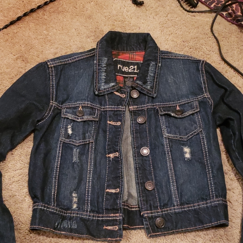 Rue 21 distresses jean jacket